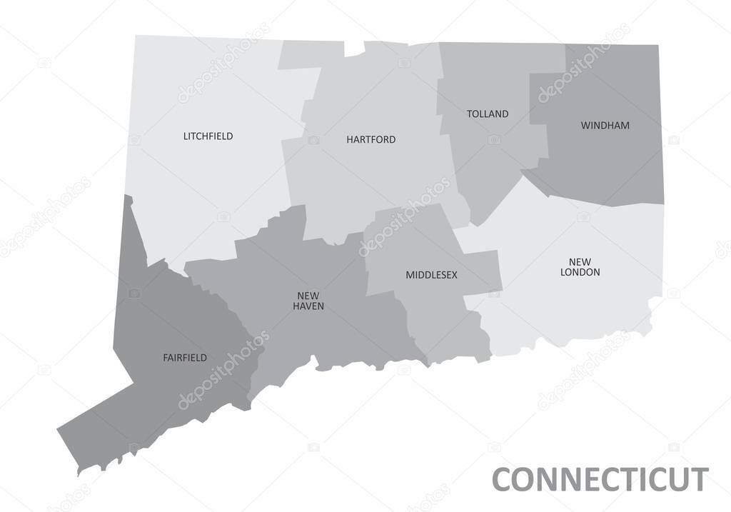 Connecticut counties map