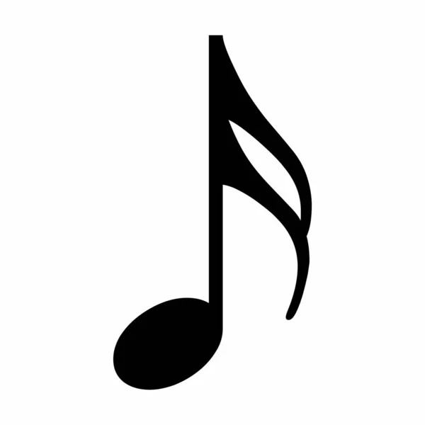 Μουσικό Δέκατο Έκτο Εικονίδιο Σημείωμα Λευκό Φόντο — Διανυσματικό Αρχείο