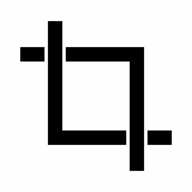 Beyaz arkaplanda Kırpma simgesi çizimi