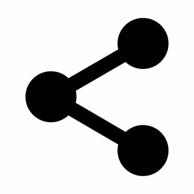 Beyaz arkaplanda Paylaşım simgesi çizimi