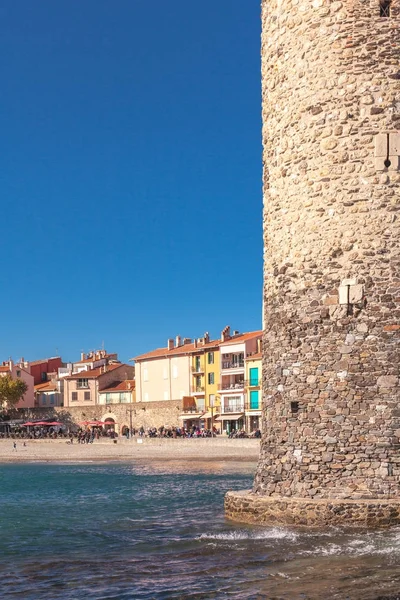 Collioure renkli Cephe Sistemleri — Stok fotoğraf