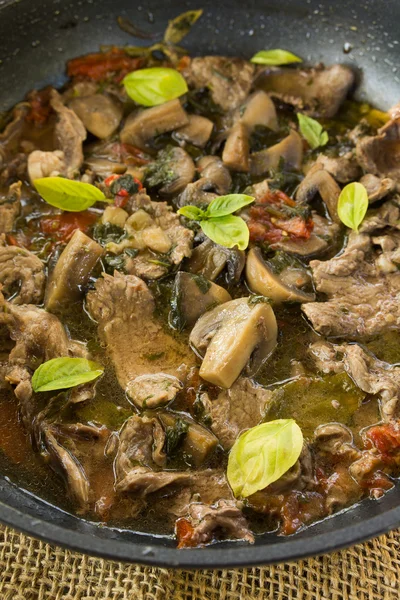 Meat and mushroom stew — ストック写真