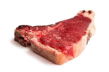 t-bone steak izole