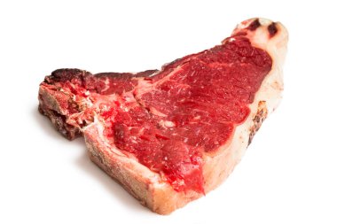 t-bone steak izole