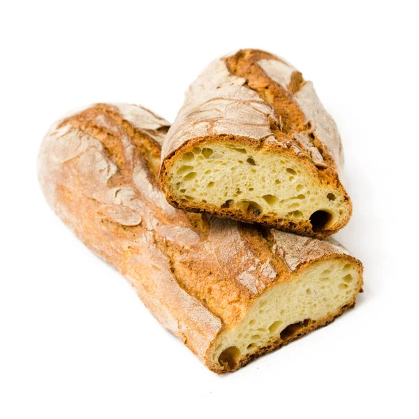 Weißbrot isoliert — Stockfoto