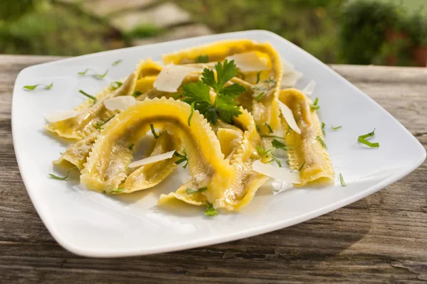 Pappardelle, Italian pasta — Stock Photo, Image