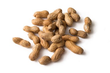 Beyaz üzerine izole edilmiş fıstıklar