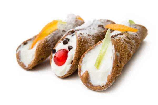 Cannoli siciliani, Dessert italiano — Foto Stock