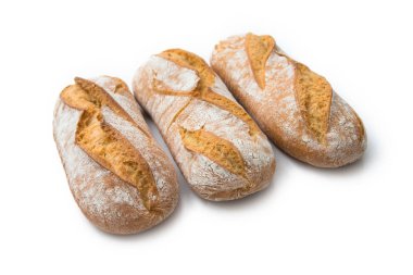 Ciabatta, İtalyanca ekmek izole üzerinde beyaz arka plan