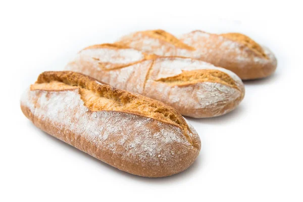 Ciabatta Italienisches Brot Isoliert Auf Weißem Hintergrund — Stockfoto