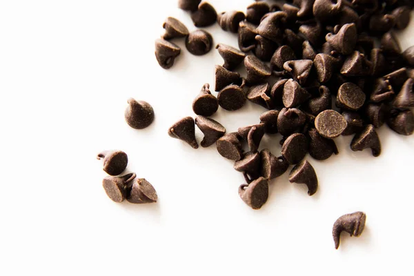 Chips Chocolate Aislados Sobre Fondo Blanco — Foto de Stock