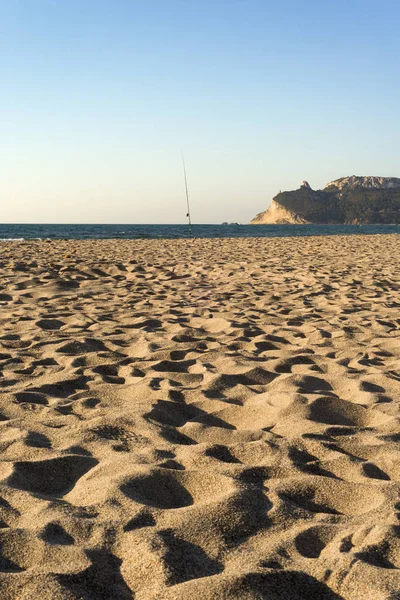 Poetto Sandiger Strand Der Stadt Cagliari Sardinien Italien — Stockfoto