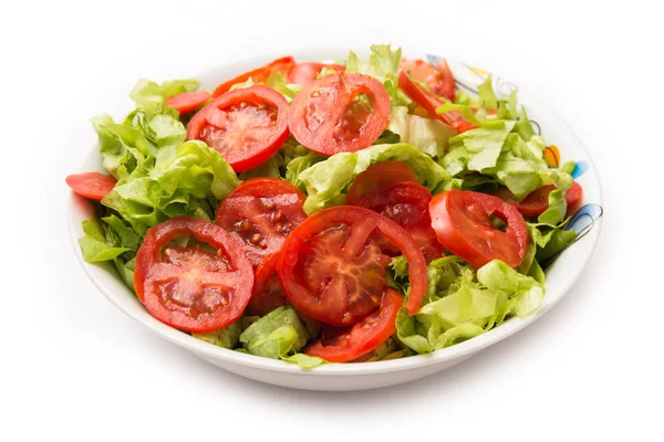 Салат з помідорами та салатом — стокове фото