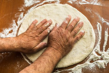 Şef pizza yapma