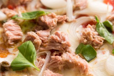 Ton balığı ve soğan pizza