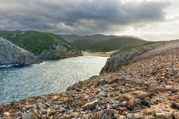 Cala Domestica Beach Coast Sardinia Italy — Stock Photo, Image