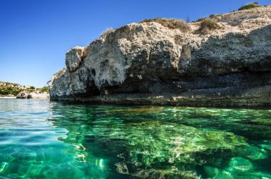 Cagliari kıyısında, Sardunya, İtalya