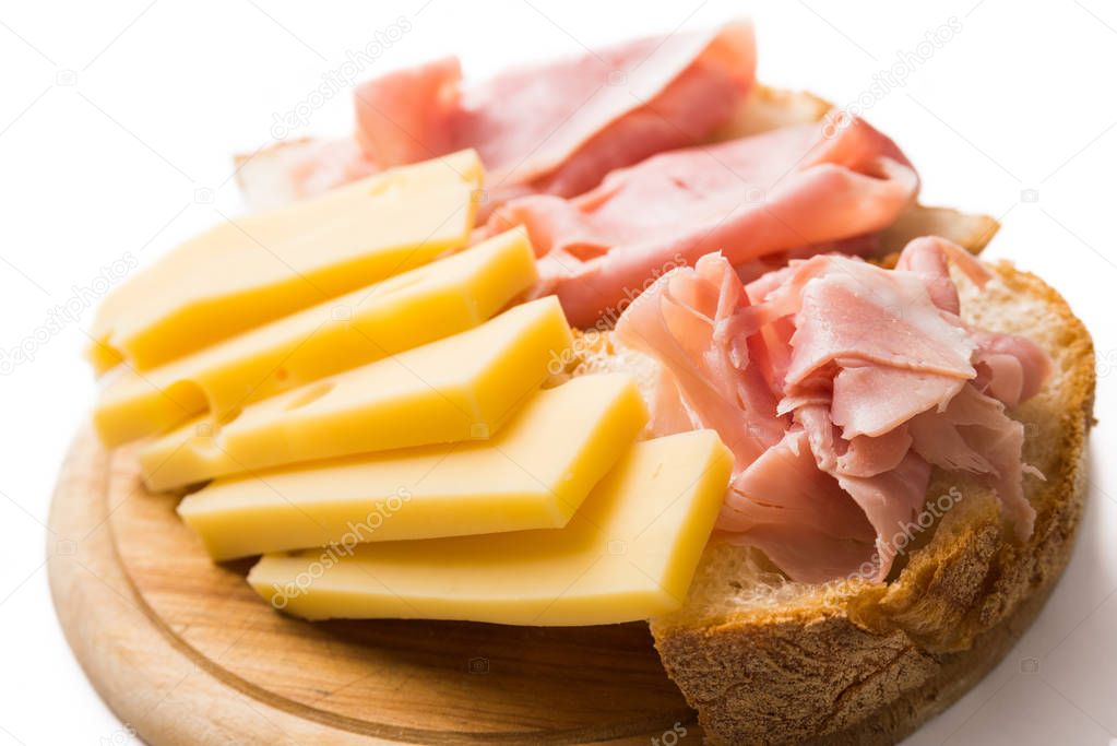 Baked ham and cheese