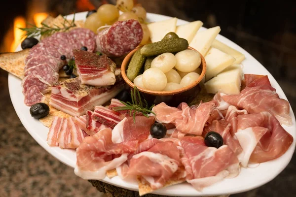 Bandeja Alimentos Italianos Mistos — Fotografia de Stock