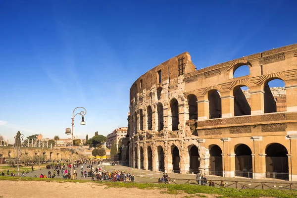 Roma Coliseu Dos Edifícios Históricos Mais Importantes Famosos Europa — Fotografia de Stock