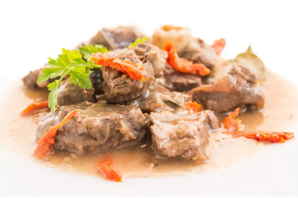 Dish Braised Lamb Italian Food — Stock Photo, Image