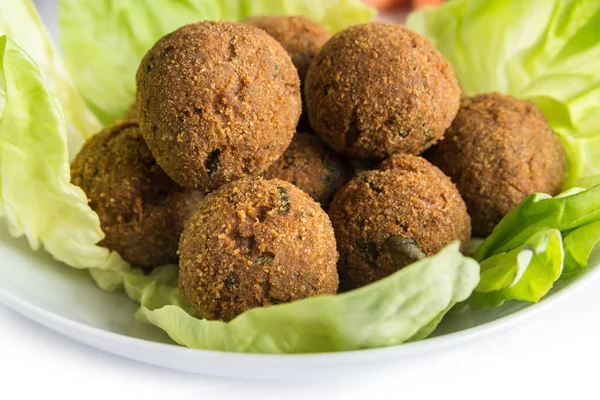 Piatto Polpette Manzo Fritte — Foto Stock