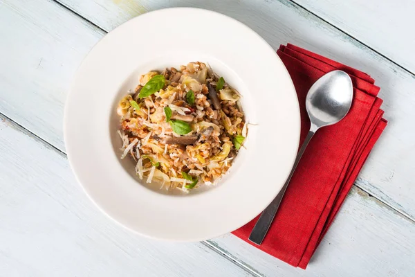 Healthy Eating Salad Spelt Mushrooms — Stock Photo, Image