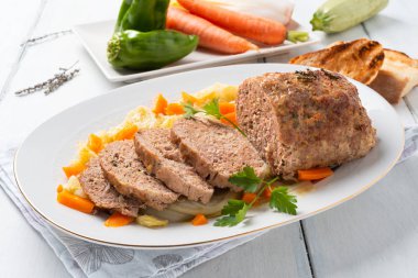 Yiyecekler. Lezzetli kıymaya yaklaş.