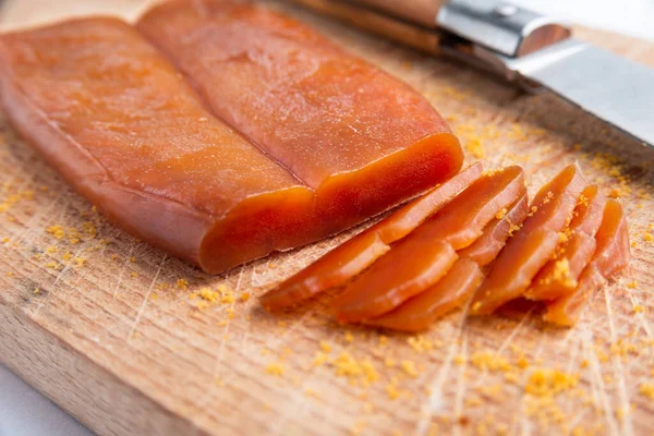 Delicious Sliced Mullet Bottarga Sardinian Food Royalty Free Stock Images