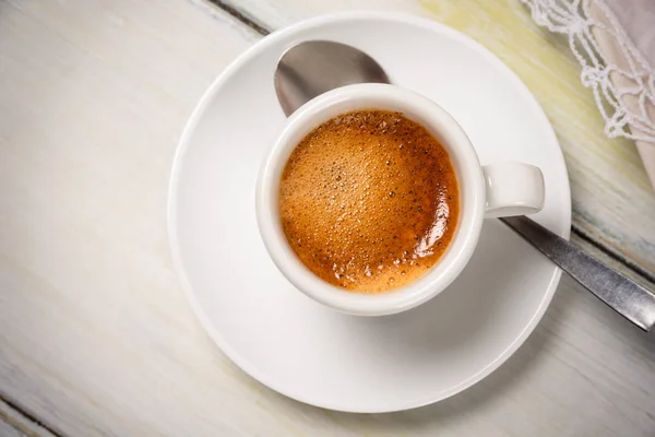 Tasse Cremigen Italienischen Espresso — Stockfoto