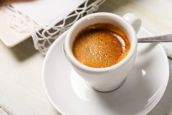 Tasse Cremigen Italienischen Espresso — Stockfoto