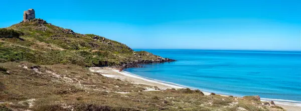 Fantastisk Sandstrand San Giovanni Sinis Sardinien Italien — Stockfoto