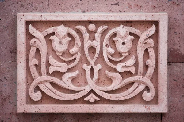 Modèle Comme Décoration Architecturale Bas Relief Dans Une Ancienne Église — Photo