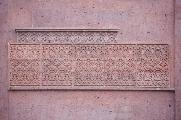 Modèle Comme Décoration Architecturale Bas Relief Dans Une Ancienne Église — Photo