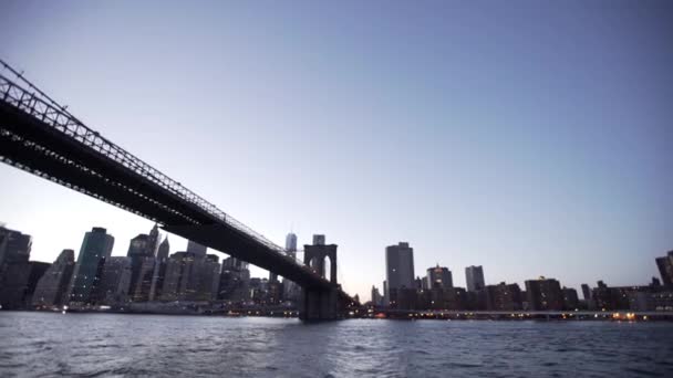 Ponte di Brooklyn, Manhattan — Video Stock