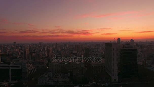 Sunset, Buenos Aires, Argentina — Stok video