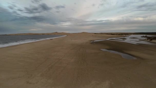 Playa y delta del río — Vídeos de Stock