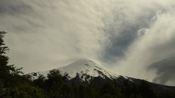 Vulkan Osorno in Chile — Stockvideo