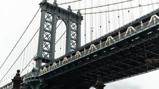 美国纽约市曼哈顿桥 — 图库视频影像