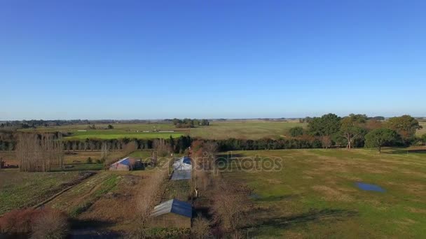 空のファームの田園風景 — ストック動画