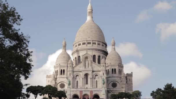 Paris'te Sacre Coeur Bazilikası — Stok video