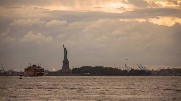 Estatua de la libertad en Nueva York, — Vídeo de stock