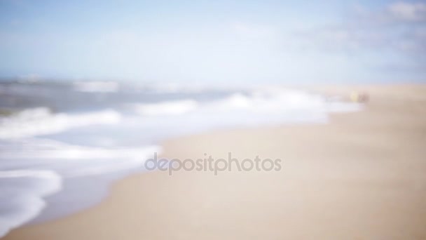 Rustige strand scène — Stockvideo
