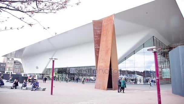 Stedelijk Múzeum Amszterdam Hollandia Jogdíjmentes Stock Videó