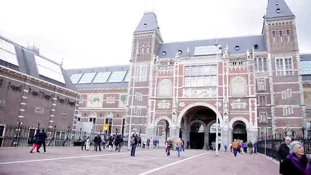 Rijksmuseum Amsterdamie Holandia — Wideo stockowe