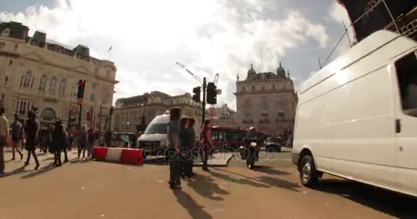Piccadilly Circus Londen Engeland Groot Brittannië — Stockvideo
