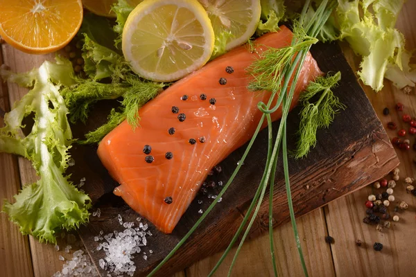 Sliced smoked salmon — Stock Photo, Image