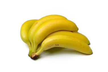 Muz beyaz zemin üzerine yığını