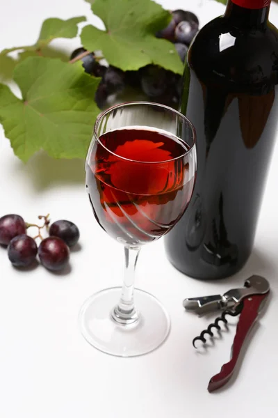 Glass of red wine - white background — Stock Photo, Image