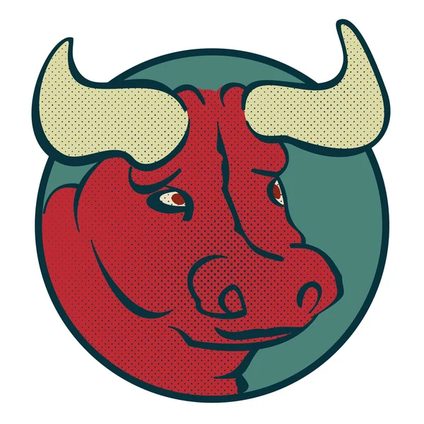 Stierkopf - Vektor-Logo-Illustration. Büffelzeichen. — Stockvektor